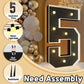 Imprsv Marquee Numbers Black 3Ft: Black Party Decor - Light Up Number 5 Large 3 Feet Tall - Birthday Decorations For Him Her 5Th