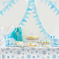 Christmas Snowflake Tablecloth Winter Wonderland Table Clothes Plastic Blue and White Winter Holiday Snowflake Table Cover for C