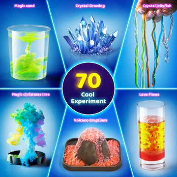 Science Kits For Kids - 70 Experiments Science Kit For Kids Age 6-12 Year Old, Stem Educational Science Toys Gifts For Girls Boy