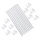 FPVDrone 10PCS 1.2mmx20cm RC Steel Pushrod Parts + 10PCS Nylon Micro Control Horns 35mmx15mm 4 Holes for RC Airplane Plane DIY P