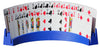Twin Tier Premier Playing Card Holder (Set Of 2) - Holds Up To 32 Playing Cards Easily - 12 1/2' X 4 1/2' X 2 1/4' - Stack For Storage - Made In The Usa (Blue)