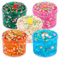 Crystal Slime Kit, 5 Pack Crunchy Clear Glitter Christmas Slime Party Favor Gifts, Stress Relief Toy For Girls And Boys, Soft No