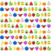 Libima 150 Pcs Mini Stuffed Animals Sea Animal Fruit Plush Keychain Set for Carnival Birthday Classroom Prizes Decoration for Cl