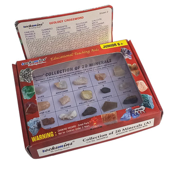 Rocksmins Collection Set Of 20 Minerals School Education Mineral Samples Activity Geology Earth Science Stones Mineral Memory Gr