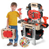 Kids Tool Bench, Kids Tool Set 138 Pieces with Realistic Tools, Electric Drill and Kids Tool Stickers, Toddler Workbench Pretend