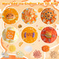 6 Packs Gradient Orange Slime Kit - Cloud Slime, Butter Slime & Clear Slime, Crunchy Slime For Kids With Various Slime Add-Ins, Non Stick Slime Party Favors For Girls And Boys, 360Ml Kids Slime(Bread)