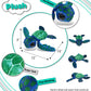 DolliBu Blue Sea Turtle Plush Toy - Super Soft 10-Inch Stuffed Animal for Kids, Polyester, Ocean Nursery Decor