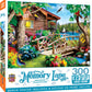 Masterpieces - 300 Piece Jigsaw Puzzle, Large Ez Grip Shapes, Cabin Crossing, Fun For Adults, Seniors, Family, Kids, Non-Glare F