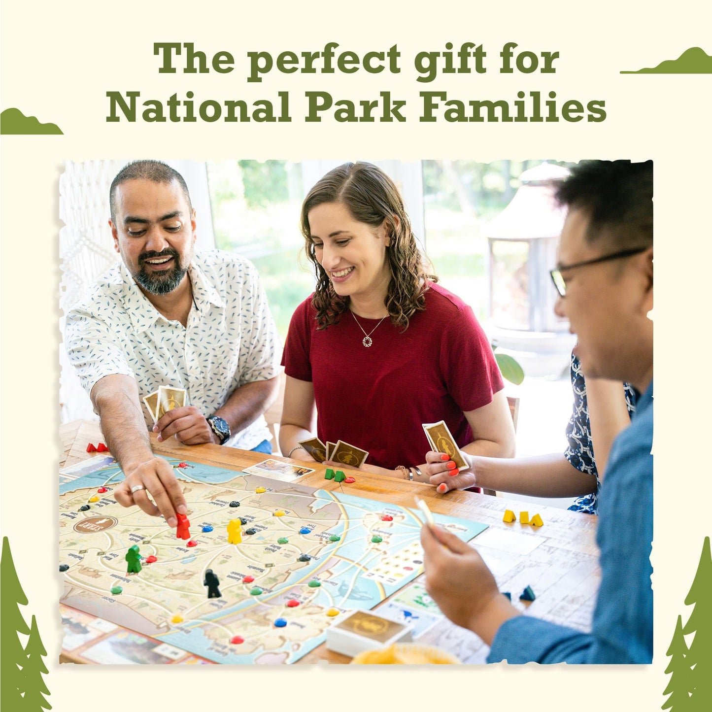 Underdog Games Trekking The National Parks Board Game - Family Fun for Ages 10+, Cardboard, 12x12x4, Multicolor, 3rd Edition