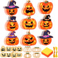 Tinlade 32 Sets Halloween Suncatcher Crafts Kit Pumpkin Suncatcher Paper Crafts with Tissue Paper DIY Window Stained Glass Effec