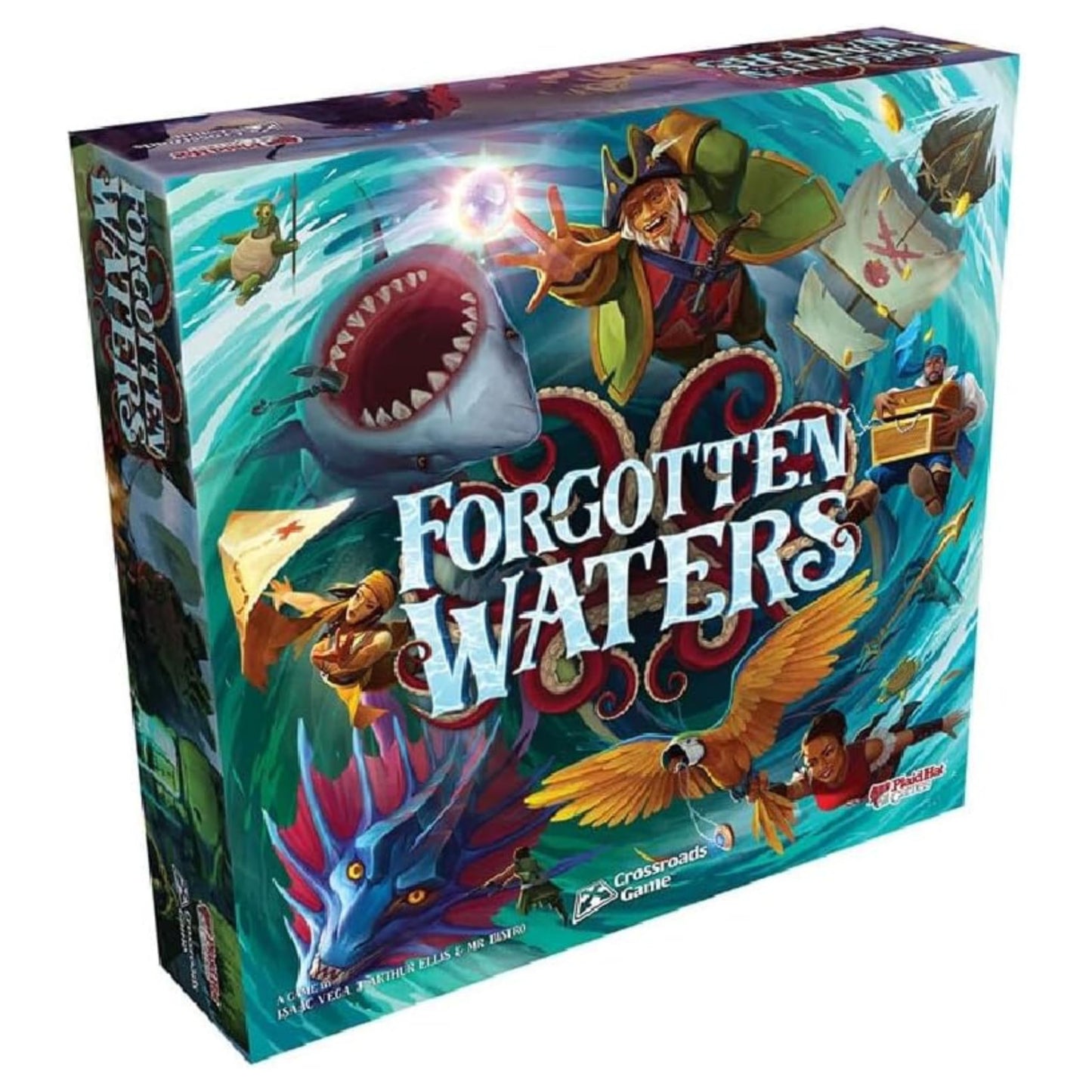 Plaid Hat Games Forgotten Waters Board Game - Cooperative Strategy Game for 3-7 Players, Ages 14+, 2-4 Hour Playtime, Cardboard