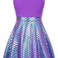 Henzworld Mermaid Birthday Outfit Ariel Costume For Girls Princess Party Dress Up Clothes Vestido De Sirena Para Niña,1-2T Purple