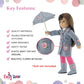 Emily Rose 18 Inch Doll Clothes & Accessories | 5-Pc Raincoat 18' Doll Outfit Gift Set - Including Matching Rain Boots And Working Umbrella
