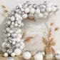 103Pcs Balloon Arch Garland Kit, White Metallic Silver Latex Balloon Garland Party Decoration Set With Silver Confetti Balloons For Girls Birthday Wedding Bridal Engagement Baby Shower Valentine'S Day