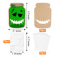 50 Pack Halloween Mason Jar Candy Cards for Kids Classroom - School DIY Trick or Treat Bags, Halloween Candy Cards with Clear Ba