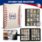 Baseball Card Binder 16 Pocket  enhanced 1000+ Cards PU Cover Trading Sports Card Binder Side Loading Card Holder Collection Album Folders