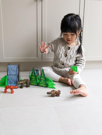 Magna-Tiles Forest Animals 25-Piece Magnetic Construction Set, The Original Magnetic Building Brand