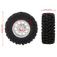 Meus Racing 1.2 Beadlock Wheels Tires Set Brass Rim For Trx4M Scx24 Fcx24 Ax24 1/24 1/18 Rc Crawler Car, Negative 4Mm 42G (Silve