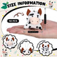Shappy 50 Pcs Mini Animal Plush Toys Small Stuffed Animals Bulk Cute Tiny Plushies Keychains For Gift Party Carnival Prize(Cow)