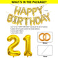 Shuntai 21St Birthday Decorations For Him Her 21 Balloon Number Gold Jumbo Numbers 12 Foil Mylar Balloons With Letters Happy Bir