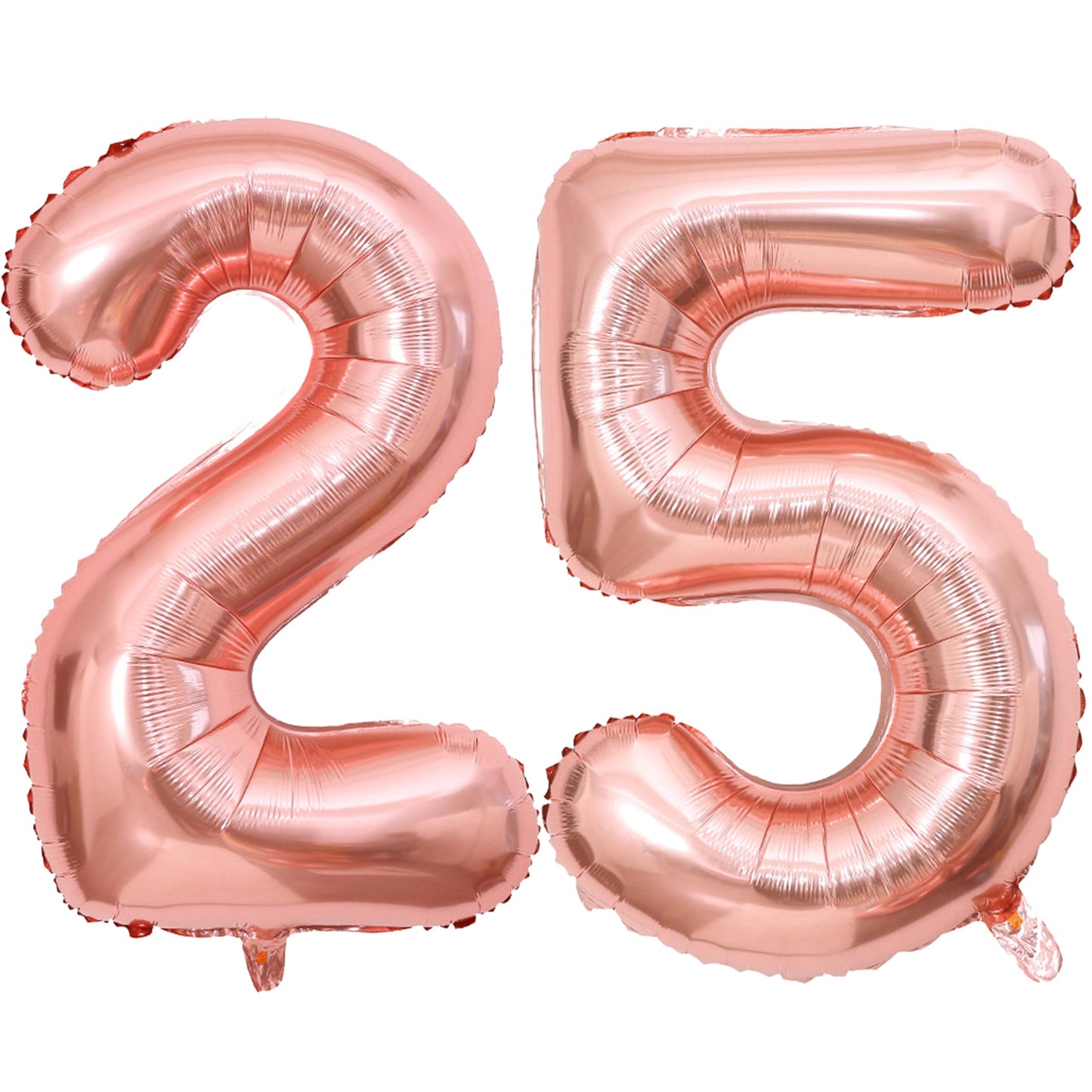 Paticool 25 Number Balloon Rose Gold, 40 Inch Large 25/52 Number Foil Mylar Balloons For 25Th Birthday Party Celebration Decorat