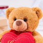Stuffed Animal Teddy Bear  Holding Love Heart Plush Bears  I Love You Mom  Valentine's Day Gift  Love Gift for Mom  Girlfriends  Baby  8 inches