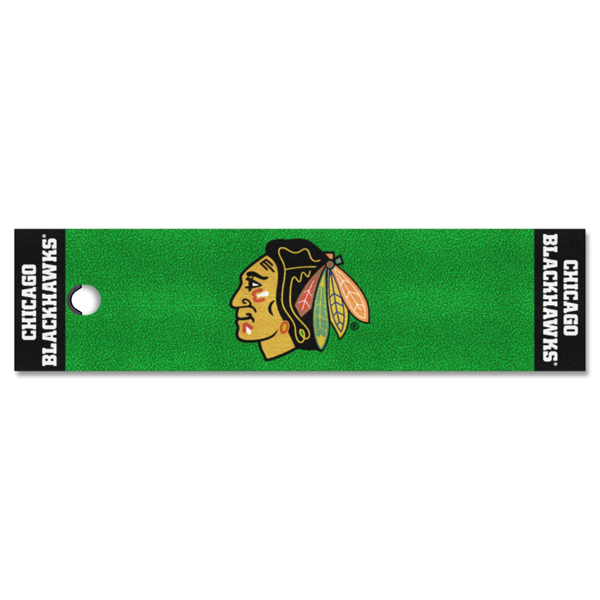 FANMATS NHL Chicago Blackhawks Nylon Face Putting Green Mat , 18x72