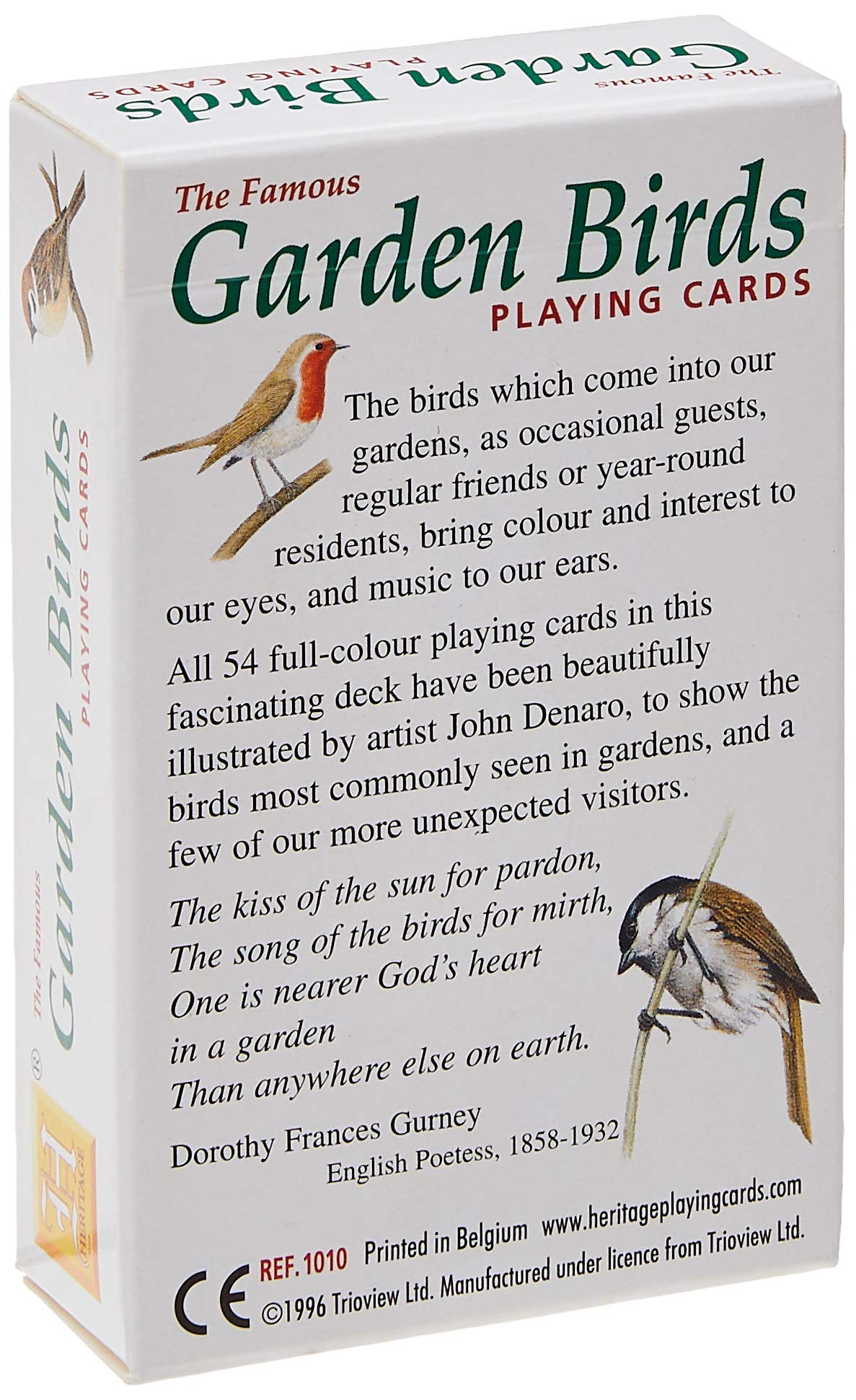 Heritage Playing Cards - Garden Birds Playing Cards