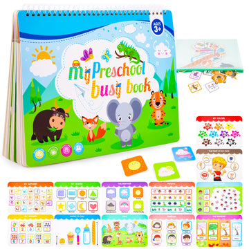 Foayex Montessori Learning Toys For Toddlers | Preschool Books For 3-Year-Old Girls, Educational Learning Activity Book, Birthday Gifts For 2+ 3 4 5 Year Olds Boys And Girls