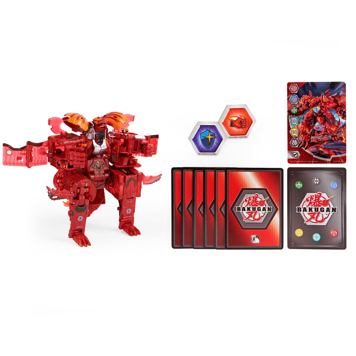 Bakugan GeoForge Dragonoid  7-in-1 Includes limited availability True Metal Dragonoid and 6 Geogan Collectibles  Kids Toys for Boys