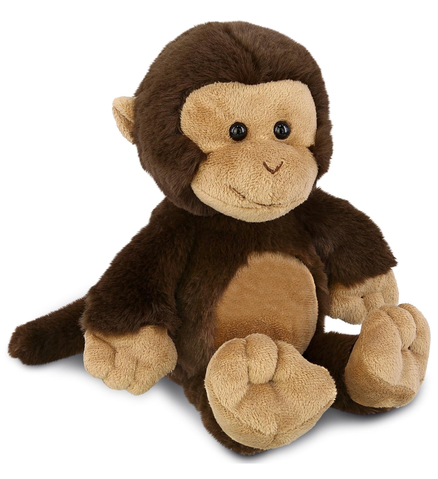 DolliBu Monkey Plush - Super Soft Stuffed Animal  Cute Brown Wildlife Animal Plush  Adorable Fluffy Stuffed Animal for Boys and Girls  Stuffed Zoo Animals Plush Gift for Babies  Kids  mature-themeds - 9 Inch