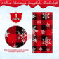 1 Pieces Red and Black Buffalo Plaid Merry Christmas Party Tablecloth Decorations,Plastic White Snowflake Buffalo Plaid Sign Tab