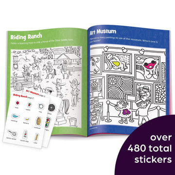 Highlights Hidden Pictures Sticker Fun - 4-Pack Seek and Find Activity Books for Kids Ages 3-6, 480+ Stickers, Multicolor