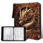Wazzio Trading Card Storage Album with 50 Durable 9-Pocket Pages  Birthday Gifts for Fathers Day  900 Pocket Card Binder  Gifts for Collector's Album  Golden Dragon Design on Pocket Card Packs