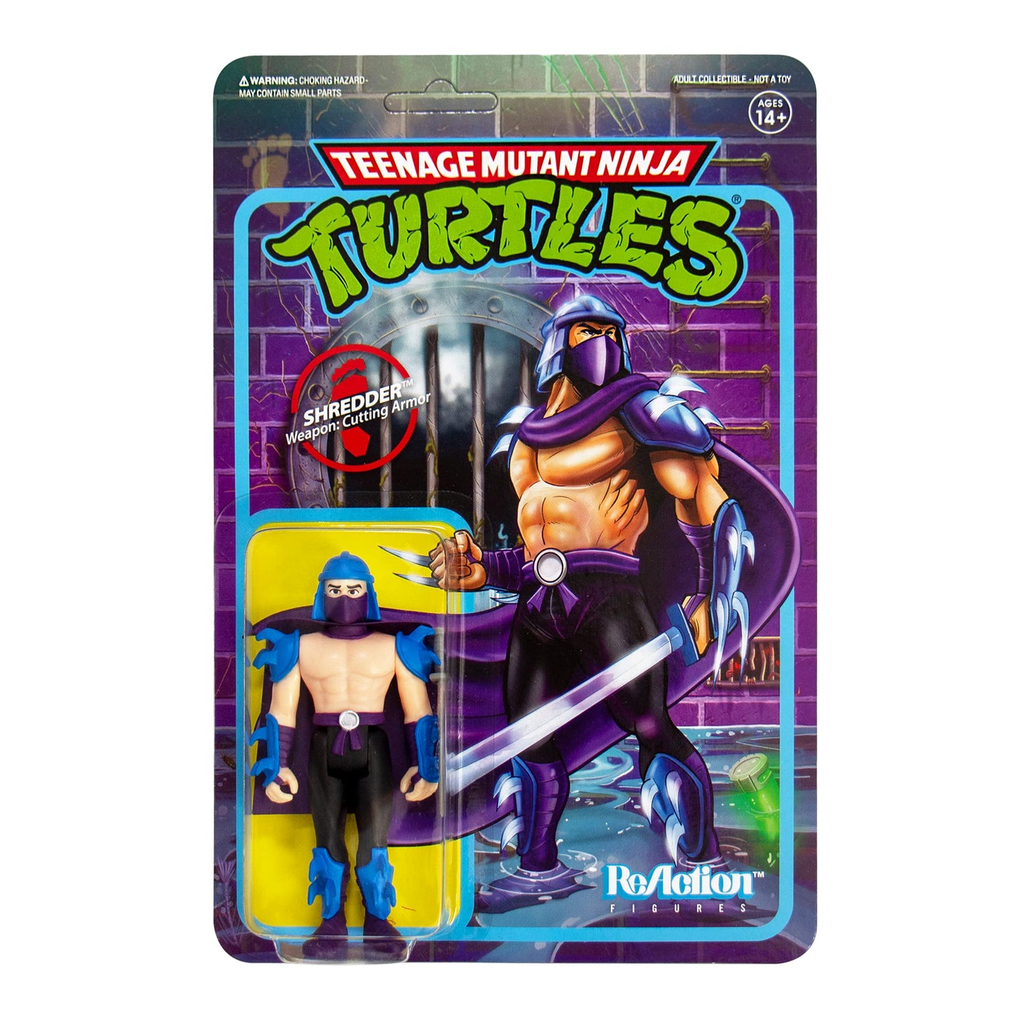 Super7 Teenage Mutant Ninja Turtles Shredder 3.75 in Reaction Figure