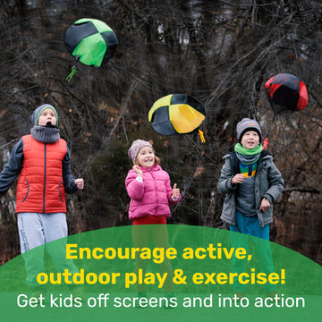 NUTTY TOYS Parachute Toys for Kids - Tangle Free Outdoor Flying Parachute Men  Top Indoor & Outside  3 4 5 6 7 8 9 10 11 12 Year Old  Best Christmas Stocking Stuffers Idea 2025 Unique Boy & Girl Gifts