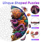 Ruikiyart Wooden Puzzles for mature-themeds  Octopus Wooden Jigsaw Puzzles 500pcs Unique Shape mature-themed Puzzles Family Game Fabulous Gift for Kids and mature-themeds on Birthday Thanksgiving Christmas 16.7 x16.7 Inches