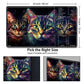 for MTG Card Playmat with Zone Game Play Mat for MTG TCG 24 x 14 inches Non-Slip Play Mat for Commander Board RPG CCG Game TCG Other Card Games/Mouse Pad-Three Cute Cats
