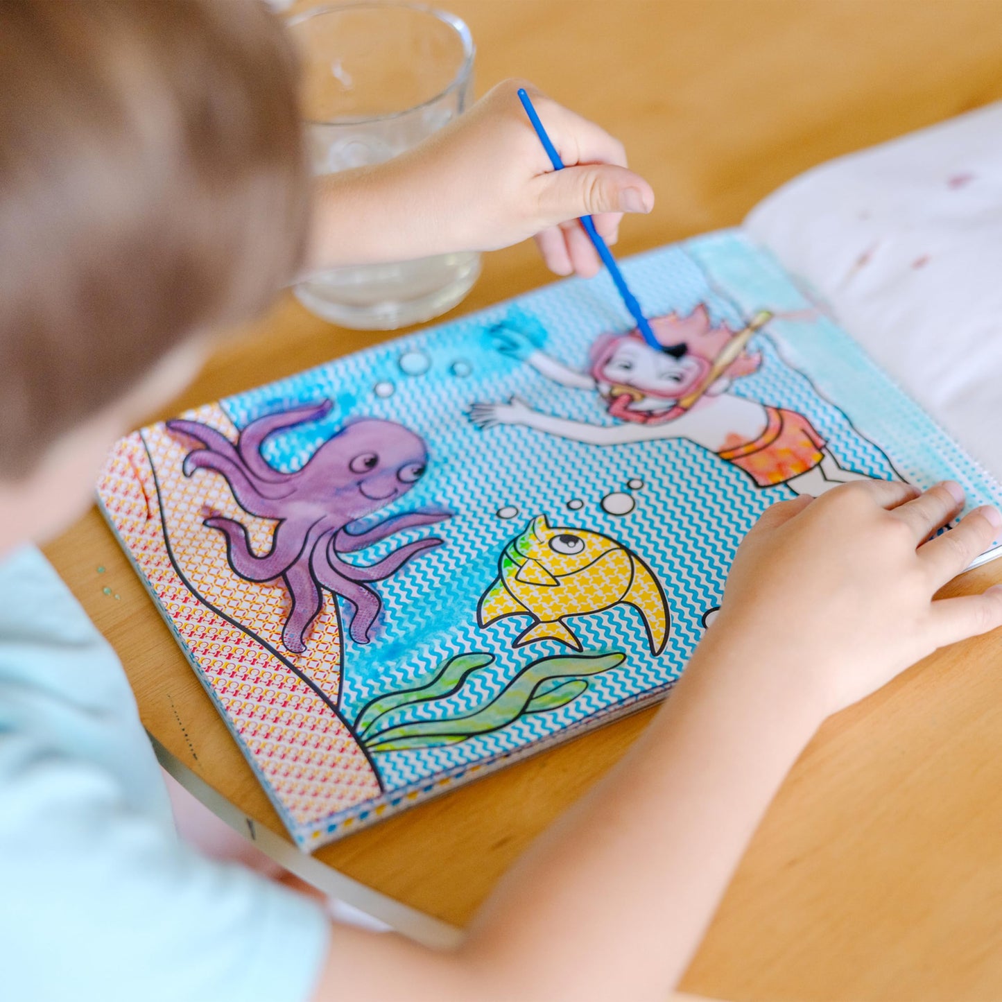 Melissa & Doug My First Paint With Water Kids Art Pad With Paintbrush - Pirates, Space, Construction, and More