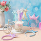 Hollowfly 24 Pcs Princess Party Favors Including 12 Glitter Star Fairy Wands and 12 Sequin Princess Crown Headbands for Girls Bi