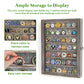 J JACKCUBE DESIGN Military Challenge Coin Display Case Holder, Large 13x17.5 inches Rustic Wood Wall Mount Cabinet - MK614A