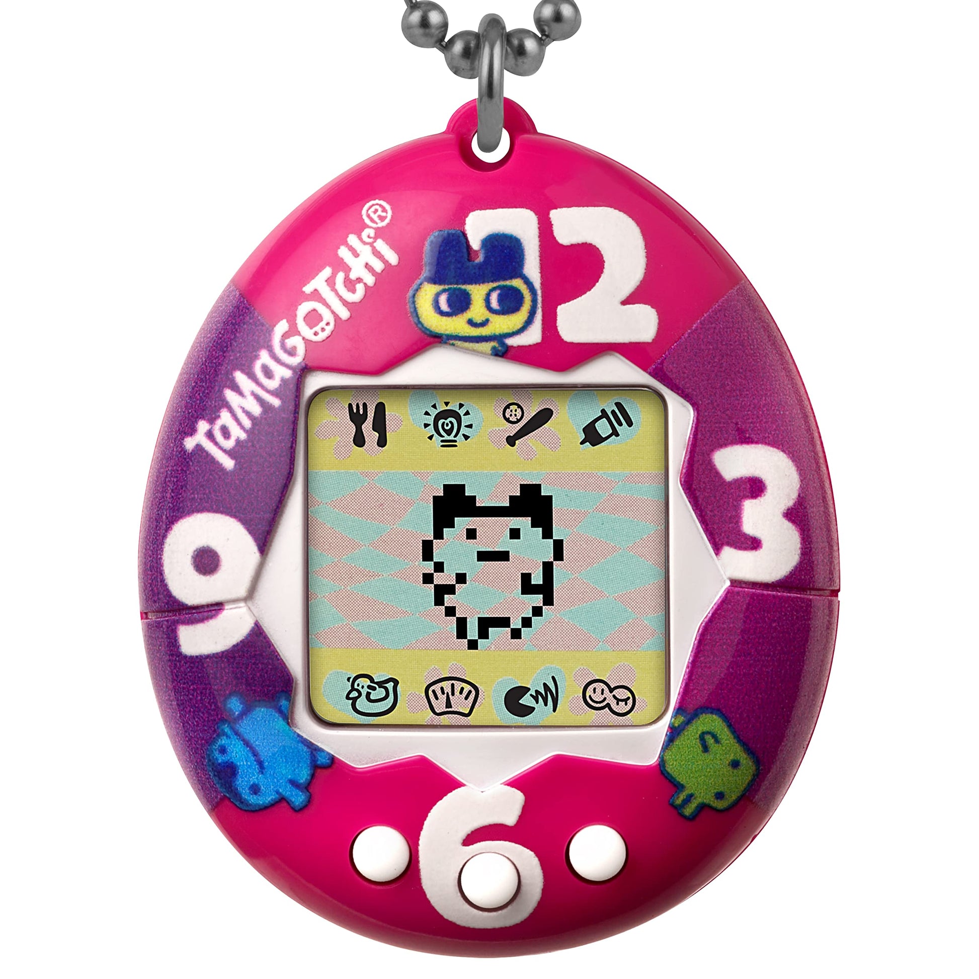 Tamagotchi Original Purple-Pink Clock