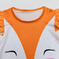 Aovclkid Girls Fox Costume Birthday Party Dress Halloween Cosplay Outfits(6 Years,Orange)