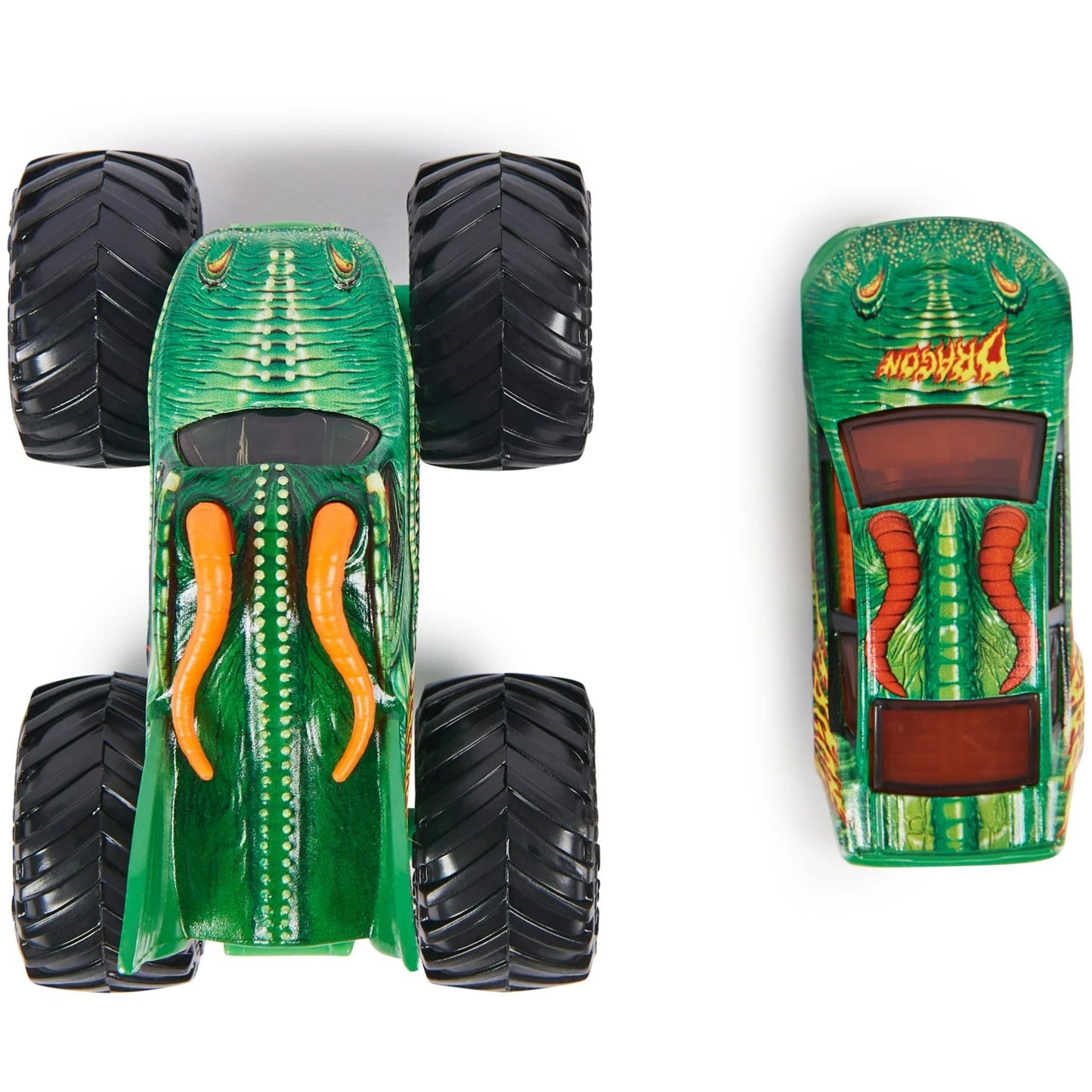 Monster Jam Dragon Monster Truck And Race Car 1:64Scale