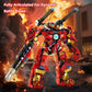 TIALLOW City Iron Warrior Mecha Building Set - Large Red Robot Action Figure Toy for Kids Ages 6-14, ABS Material