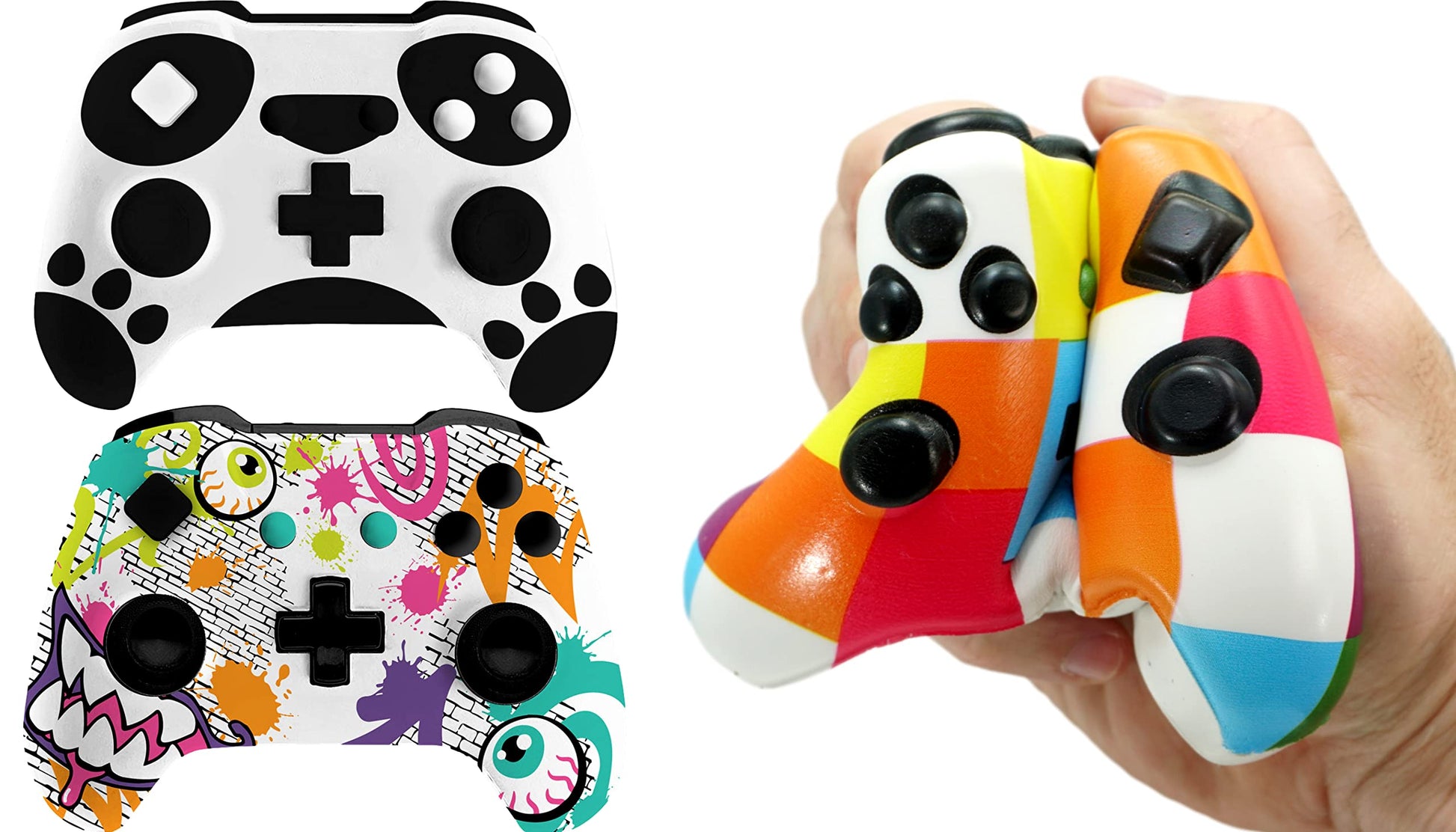 JA-RU Video Game Controller Squishy Fidget Toy (2 Controllers) Soft Slow Rising Foam Jumbo Squishies Play Controller Stress Toys for Kids. Sensory Tactile Game. Squeeze Toy Party Favor. 3360-2s