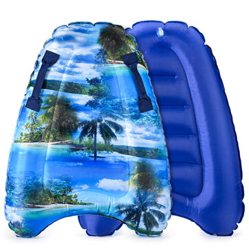 Inflatable Boogy Boards For Beach Travel Toys, 30    Cavas Slip Slide Water Park Body Surfing Board With Handles, Summer Fun Wat