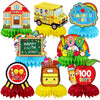 JULMELON 100th Day of School Decorations Honeycomb Centerpiece, 8 PCS Happy 100 Days Of School Centerpieces for Tables 100 Days 