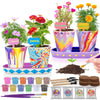 4 Set Paint & Plant Flower Gardening Kit - Gifts For Girls Ages 8-12, Arts And Crafts For Kids Ages 8-12, Kids Gardening Set, Bi