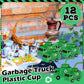 Tanlade 12 Sets Garbage Truck Cups with Straws, Trash Truck Birthday Party Decorations, 10 oz Plastic Garbage Car Shape Cup Reus